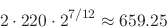 \begin{displaymath}
2 \cdot 220 \cdot 2^{7/12} \approx 659.25
\end{displaymath}