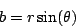 \begin{displaymath}
b = r \sin (\theta)
\end{displaymath}