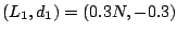 $({L_1}, {d_1}) = (0.3N, -0.3)$