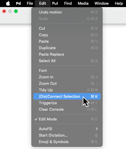 ctrl+k