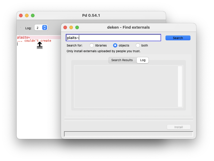searching object for creation error