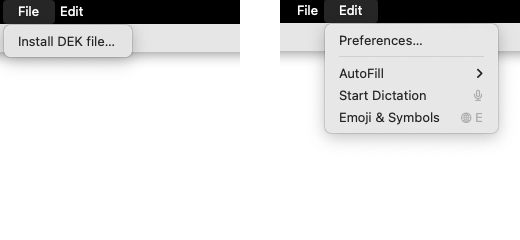 plugin manager menus