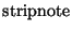 $\mathrm{stripnote}$