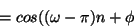 \begin{displaymath}
= cos((\omega - \pi)n + \phi
\end{displaymath}