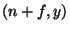$(n+f, y)$