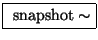 \fbox{ $\mathrm{snapshot}\sim$}