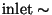 $\mathrm{inlet}\sim$