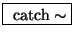 \fbox{ $\mathrm{catch\sim}$}