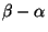 $\beta-\alpha$