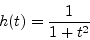\begin{displaymath}
h(t) = {1 \over {1 + {t^2}}}
\end{displaymath}