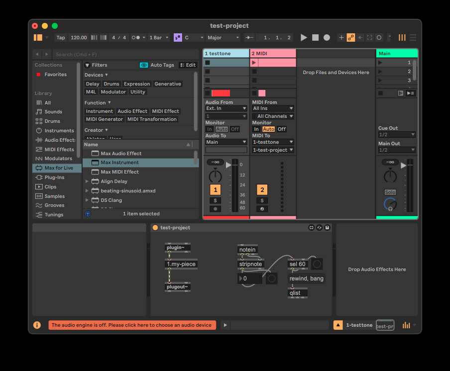 Ableton window